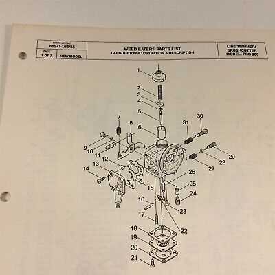 weed eater pe550 parts diagram