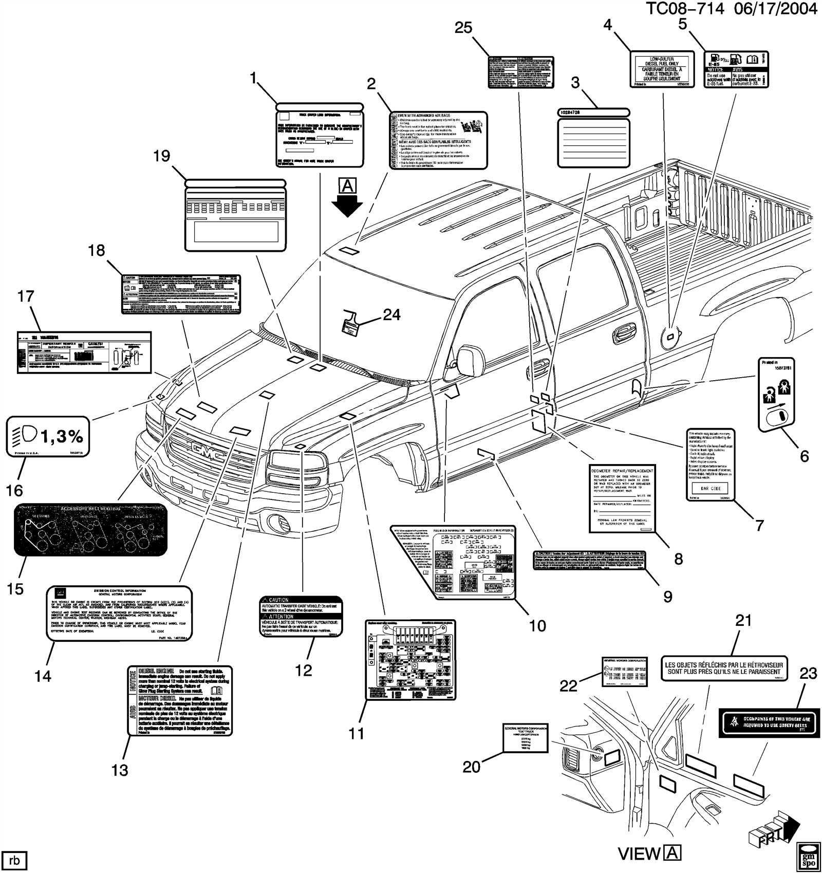 gmc c7500 parts diagram