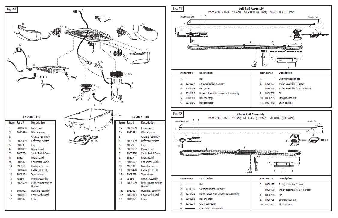 manual garage door parts diagram