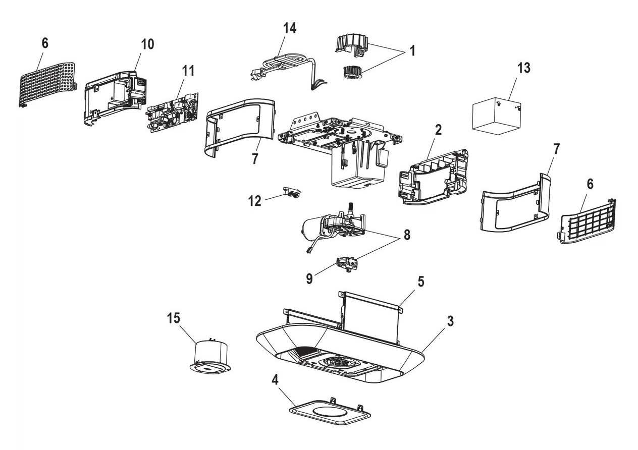 manual garage door parts diagram