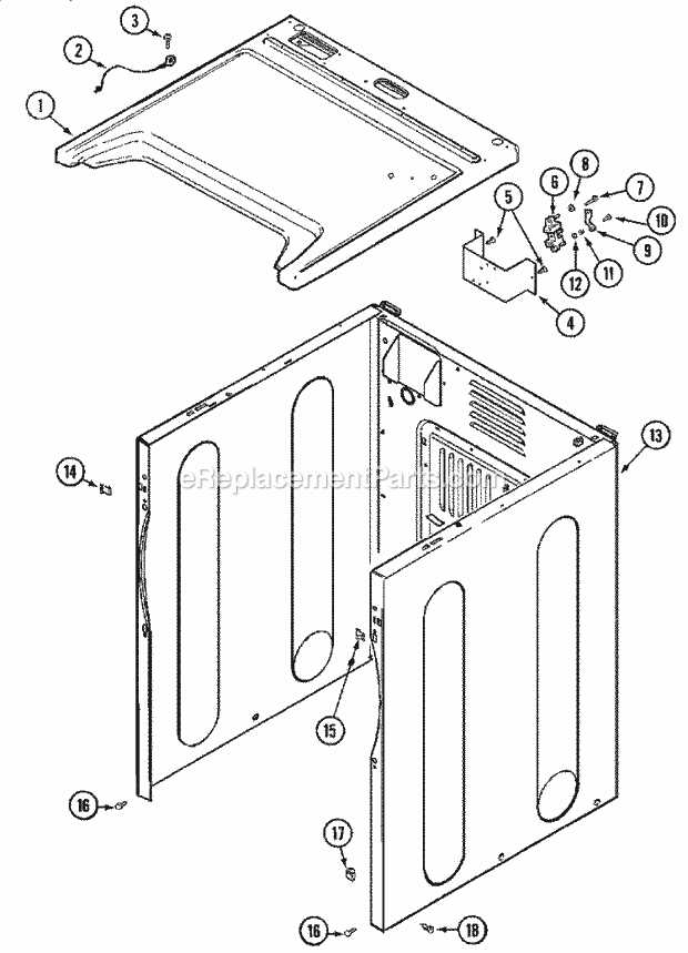 maytag dryer parts diagram