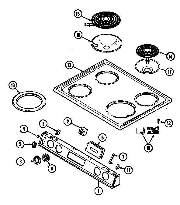 maytag stove parts diagram