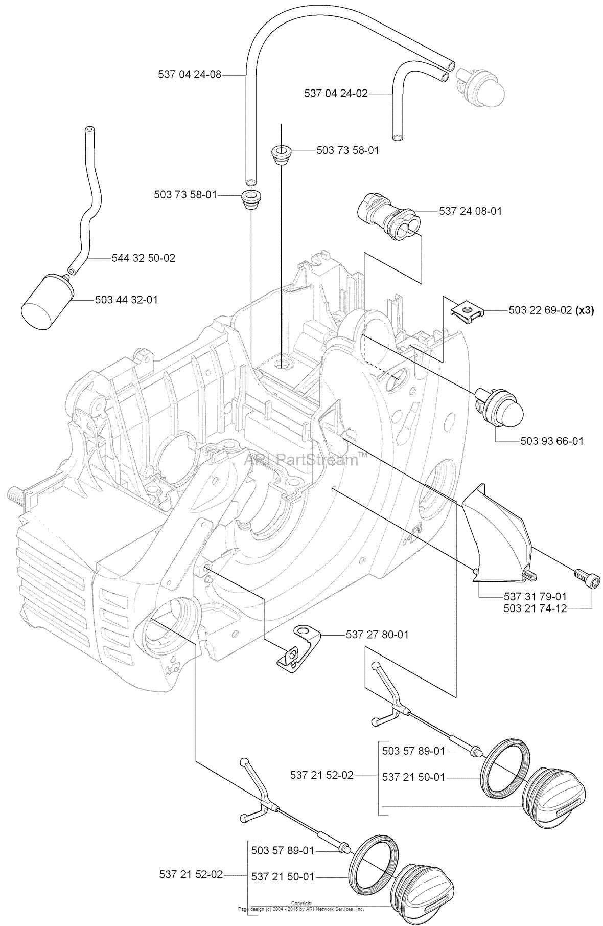 husqvarna 445 parts diagram