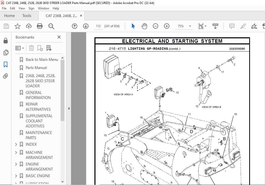 cat skid steer parts diagram