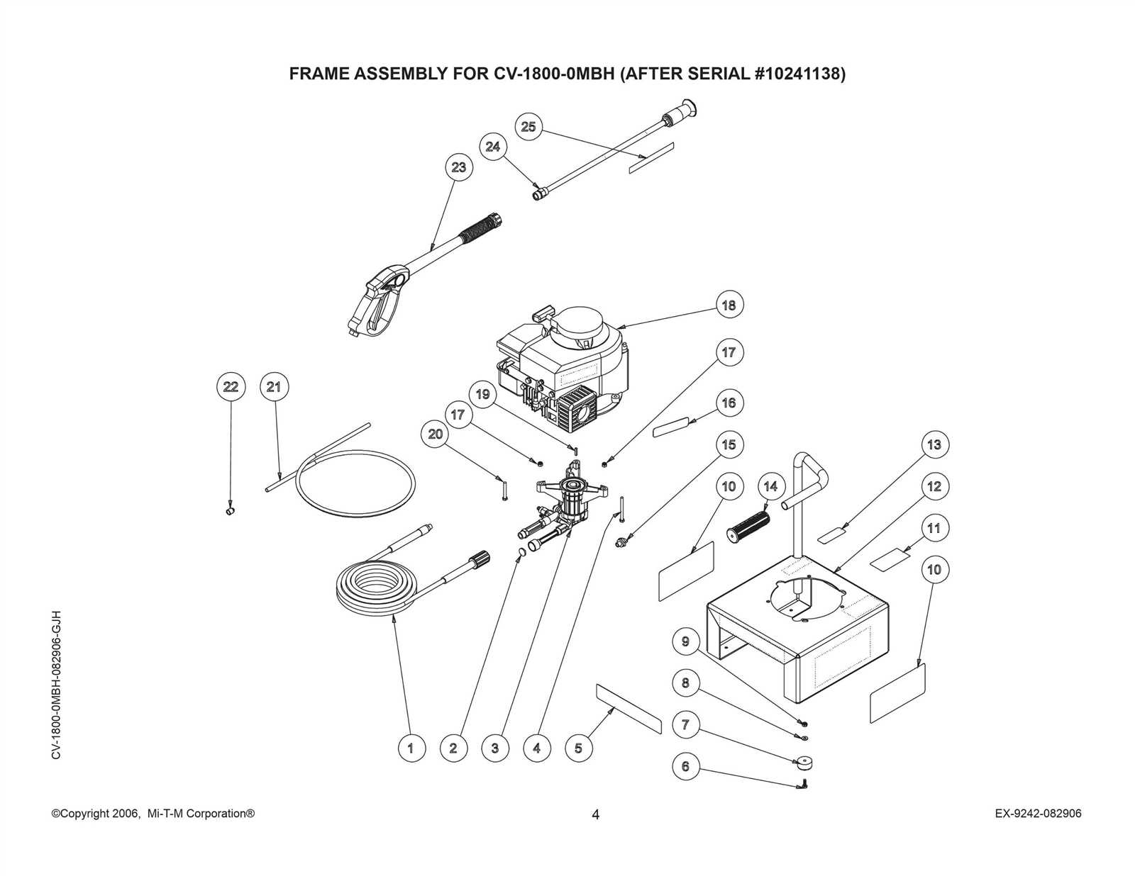 mi t m pressure washer parts diagram