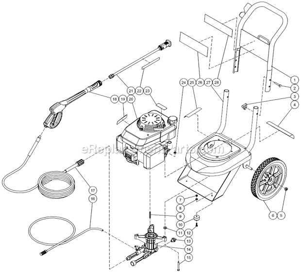 mi t m pressure washer parts diagram