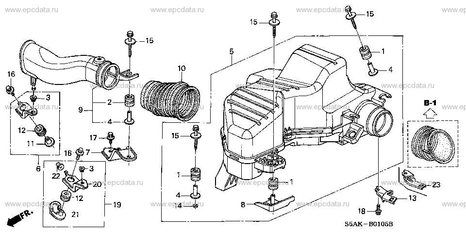 2005 honda civic engine parts diagram