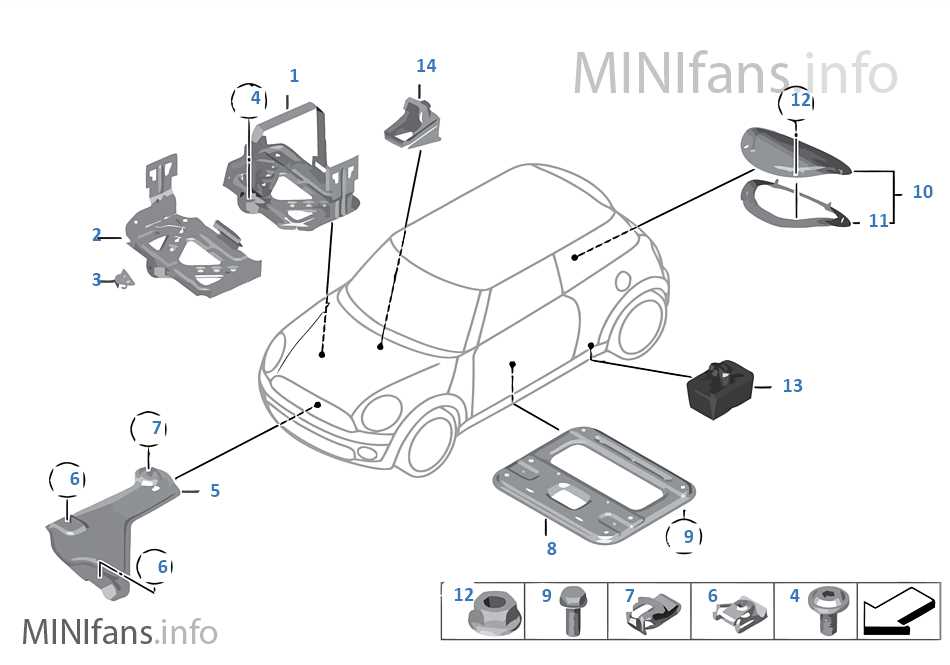 mini cooper body parts diagram
