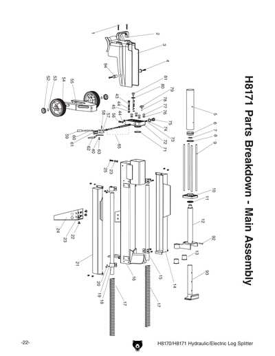 wood splitter parts diagram