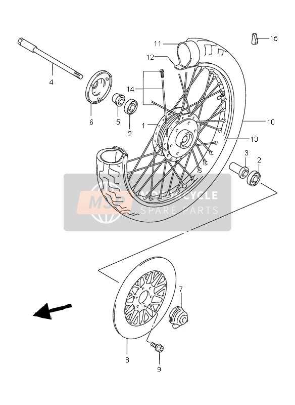 motorcycle wheel parts diagram