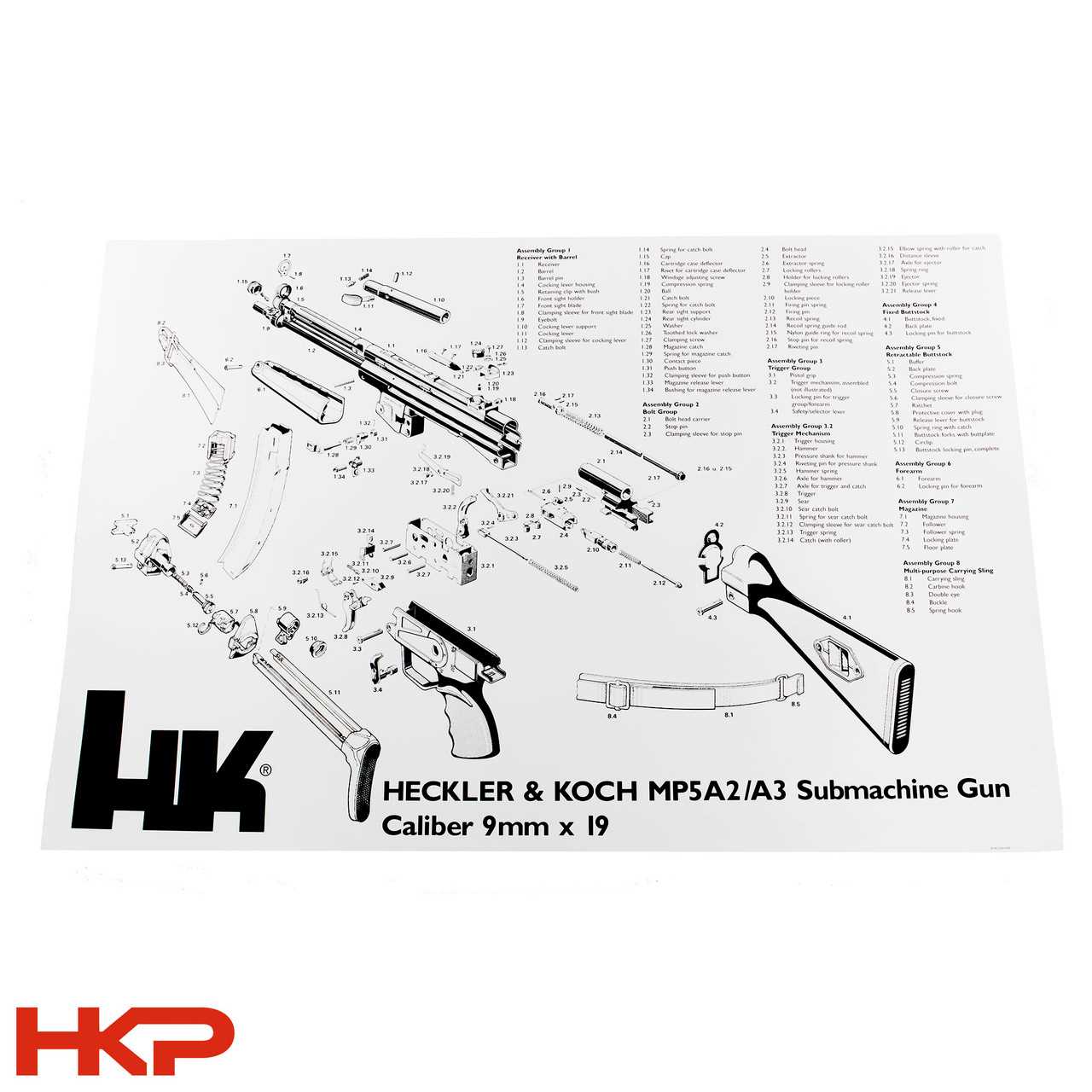 mp5 parts diagram