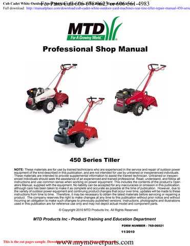 mtd rear tine tiller parts diagram