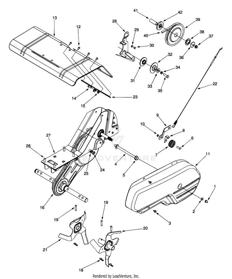 mtd tiller parts diagram