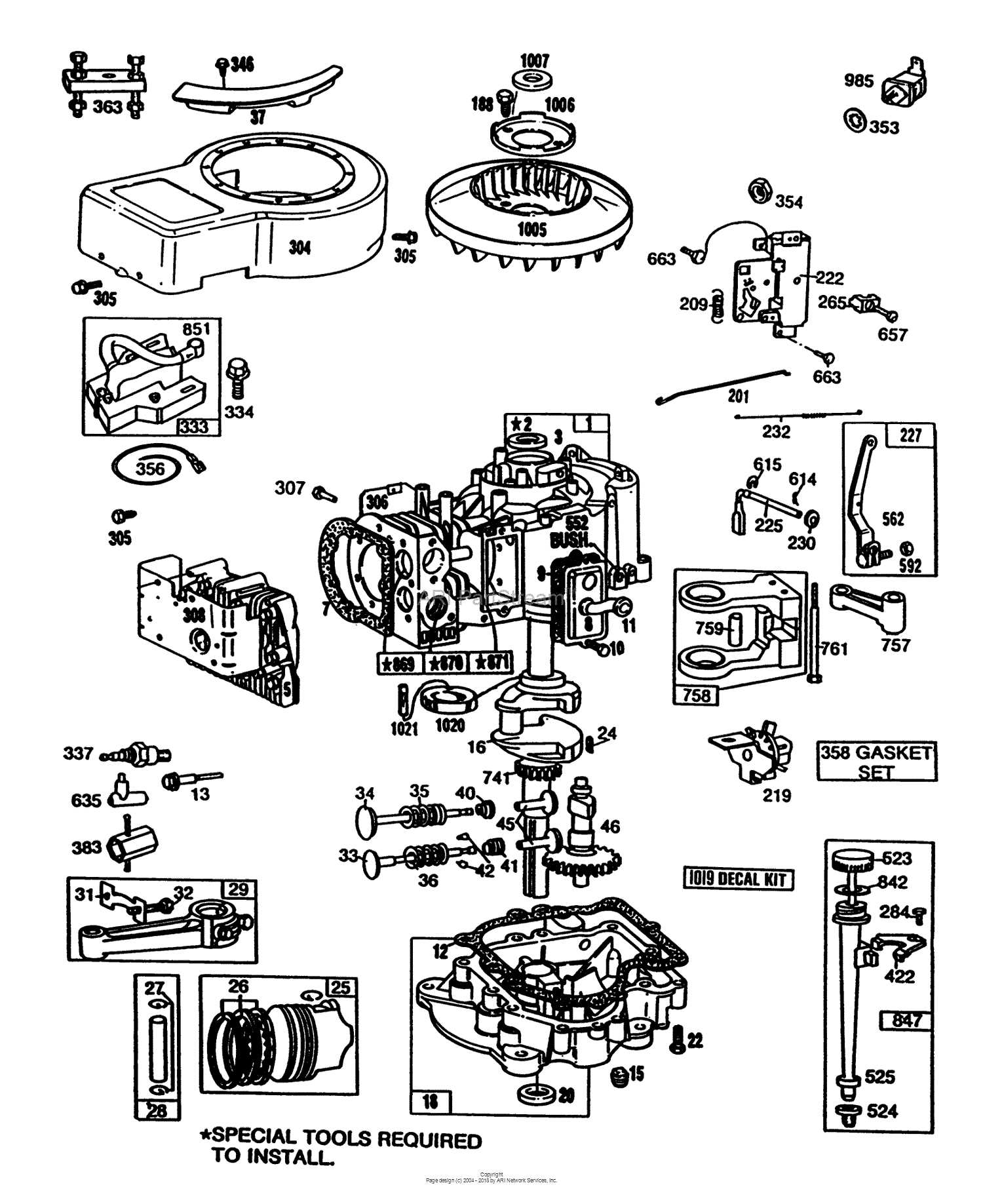 17.5 hp briggs and stratton engine parts diagram