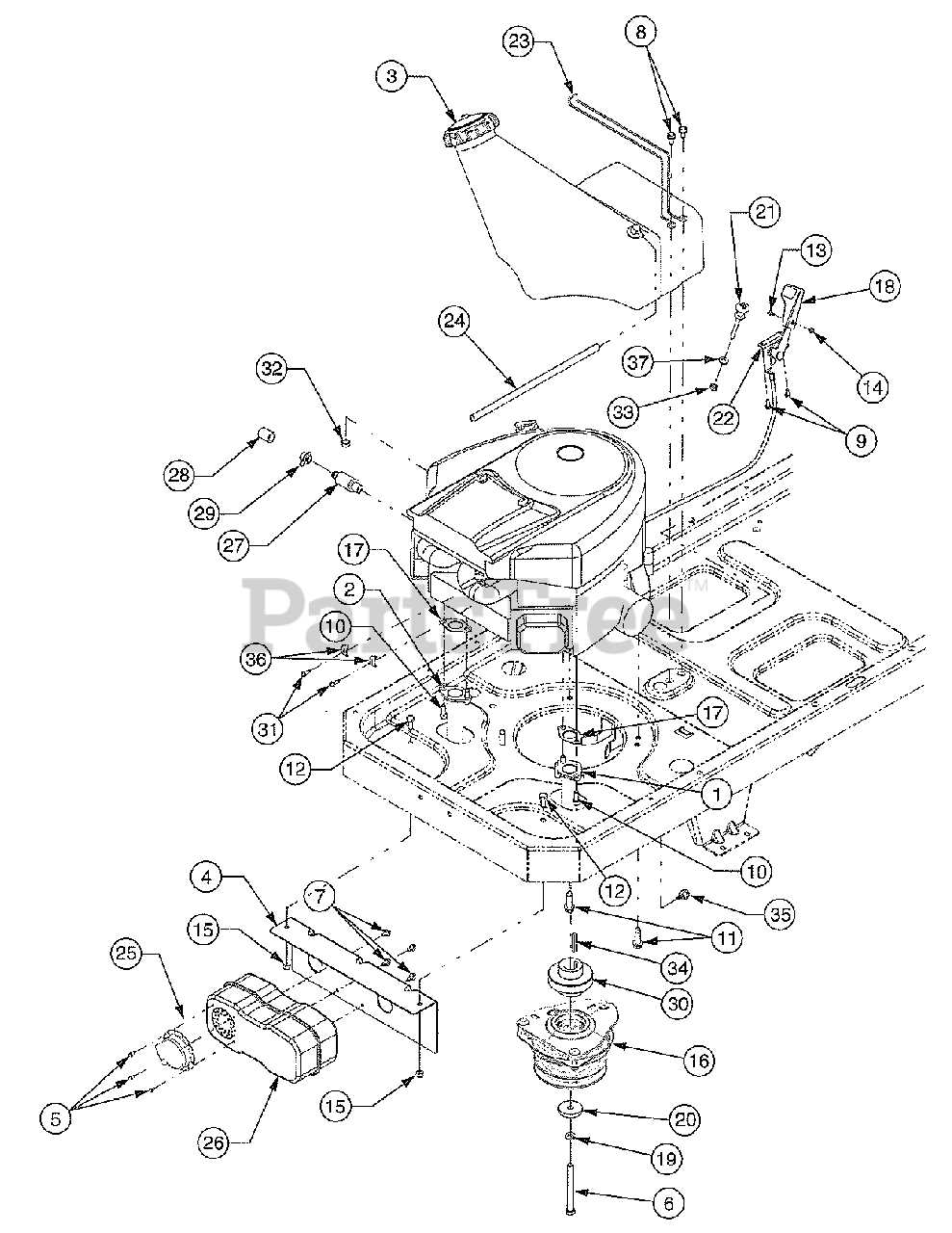 cub cadet rzt 50 parts diagram