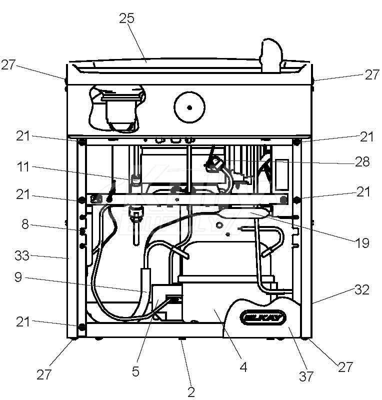 water fountain parts diagram