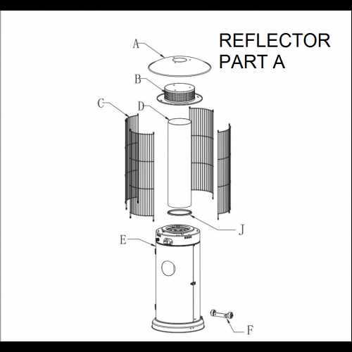 patio heater parts diagram