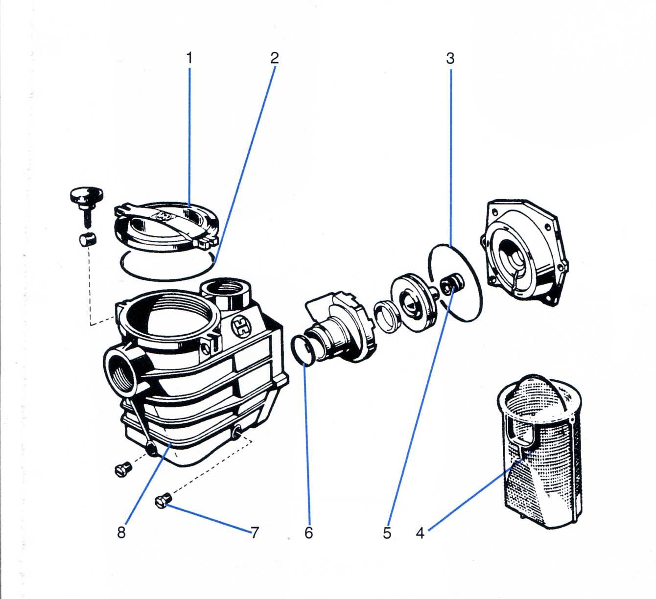 hayward pump parts diagram