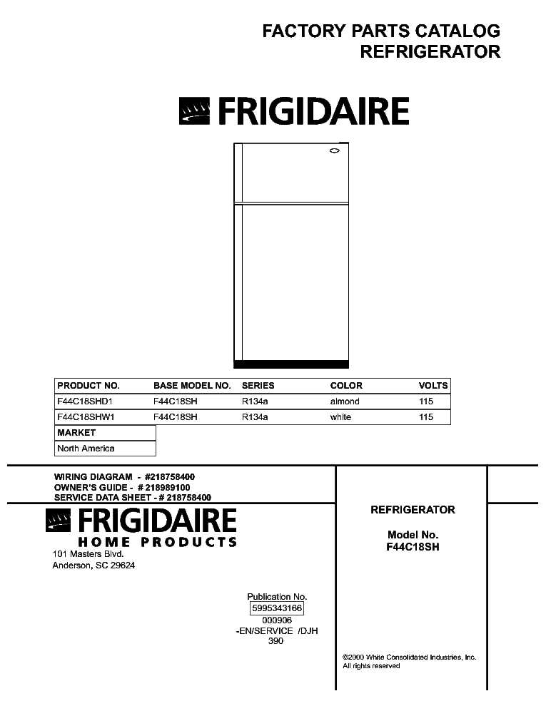 frigidaire freezer parts diagram