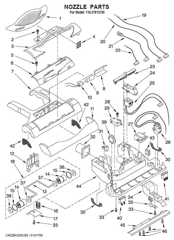 kenmore intuition vacuum parts diagram