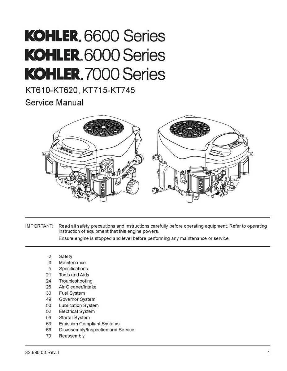 kohler 7000 series parts diagram