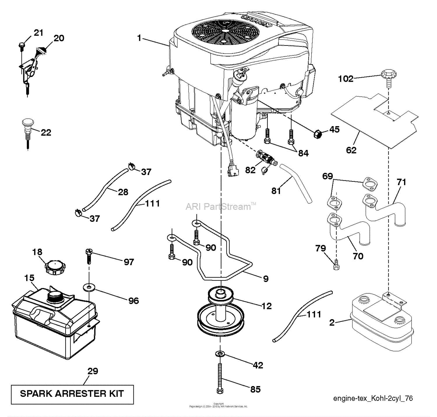 yth20k46 parts diagram