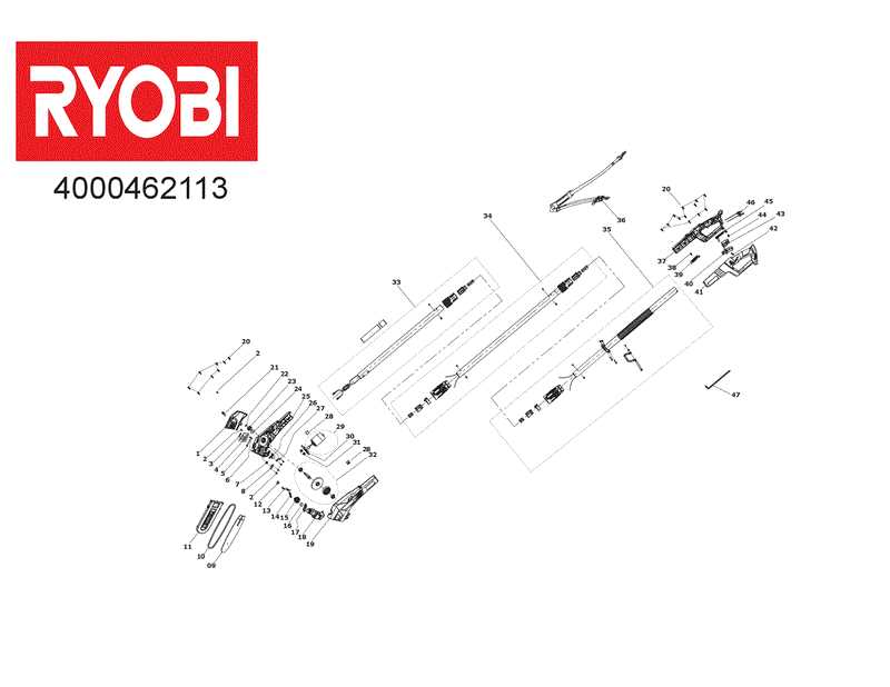 ryobi chainsaw parts diagram