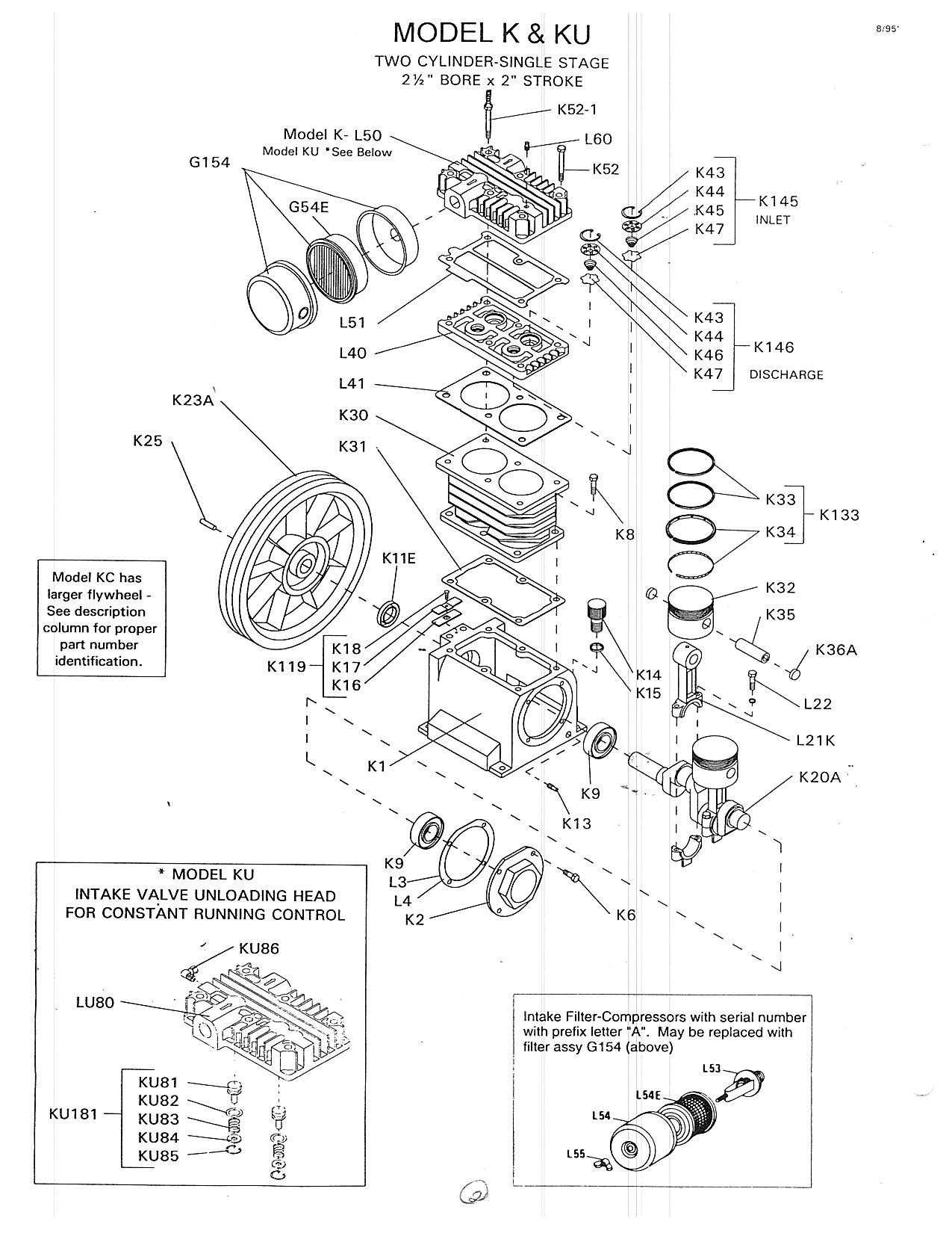 emglo air compressor parts diagram