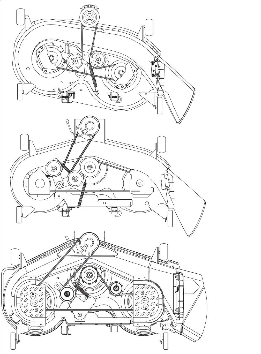 cub cadet lt1042 deck parts diagram