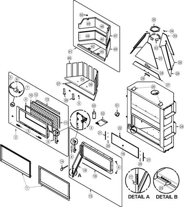 fireplace diagram parts