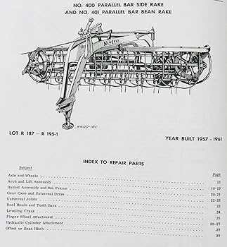 hay rake parts diagram