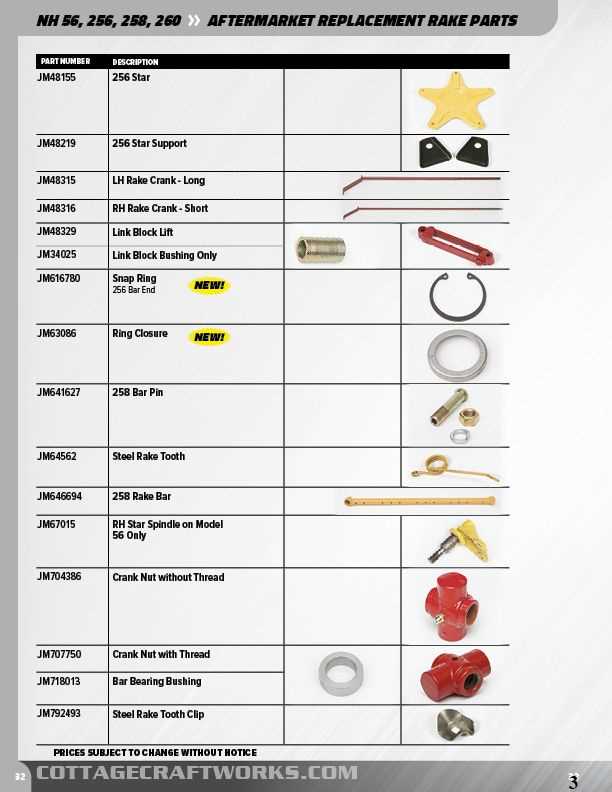 new holland 55 rake parts diagram