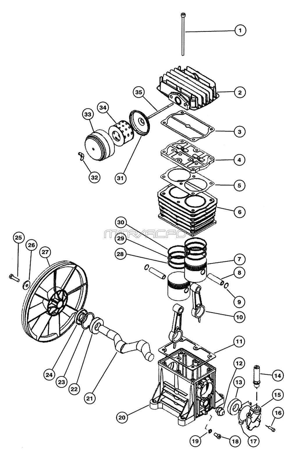 rolair compressor parts diagram