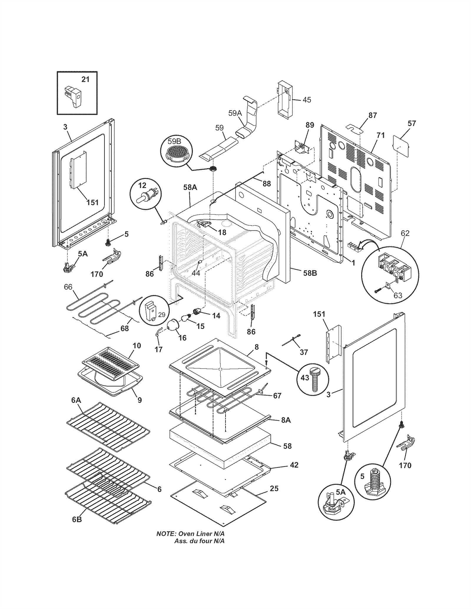 kenmore oven model 790 parts diagram