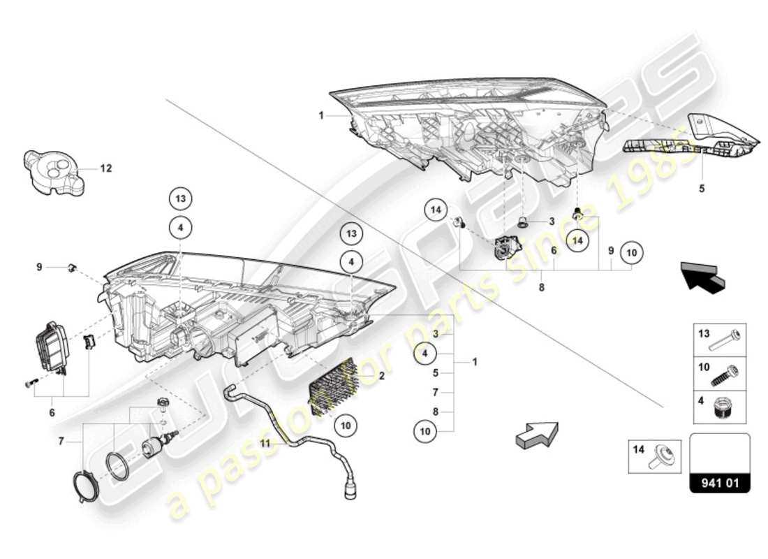 headlight parts diagram