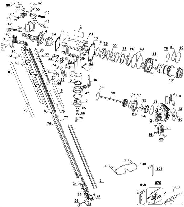 nail gun parts diagram