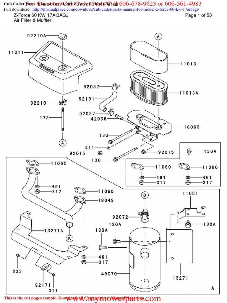 cub cadet z force 44 parts diagram