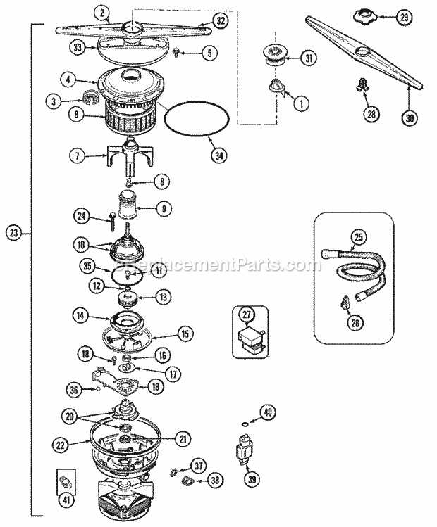 kenmore ultra wash dishwasher model 665 parts diagram