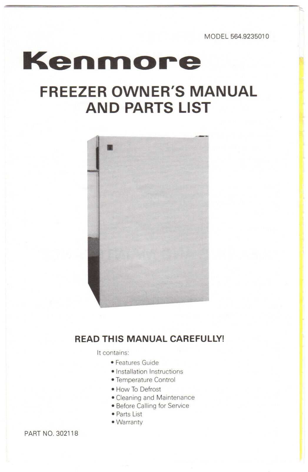 kenmore upright freezer parts diagram