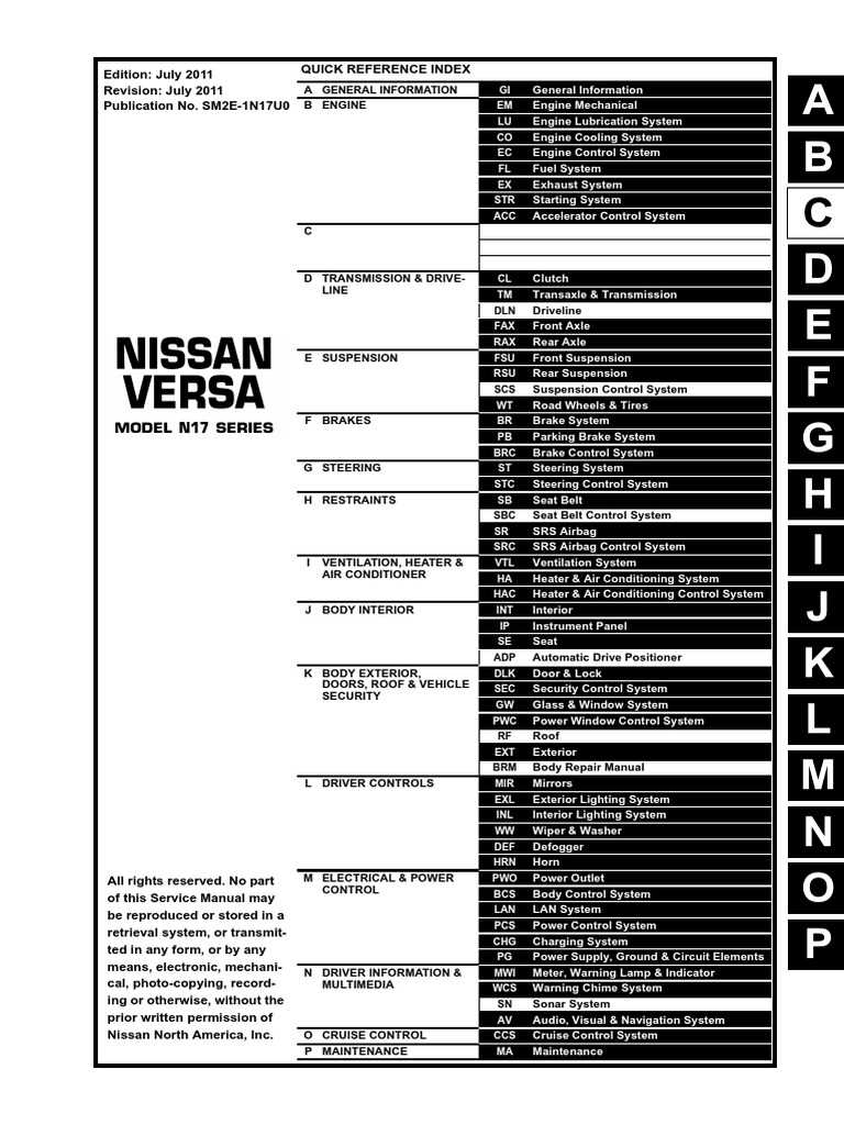 2012 nissan versa parts diagram