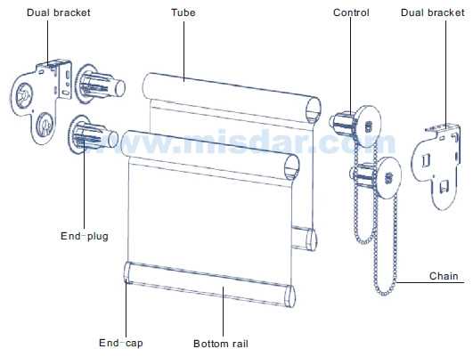 roller shade parts diagram