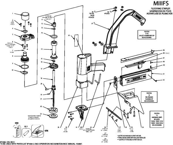 bostitch stapler parts diagram