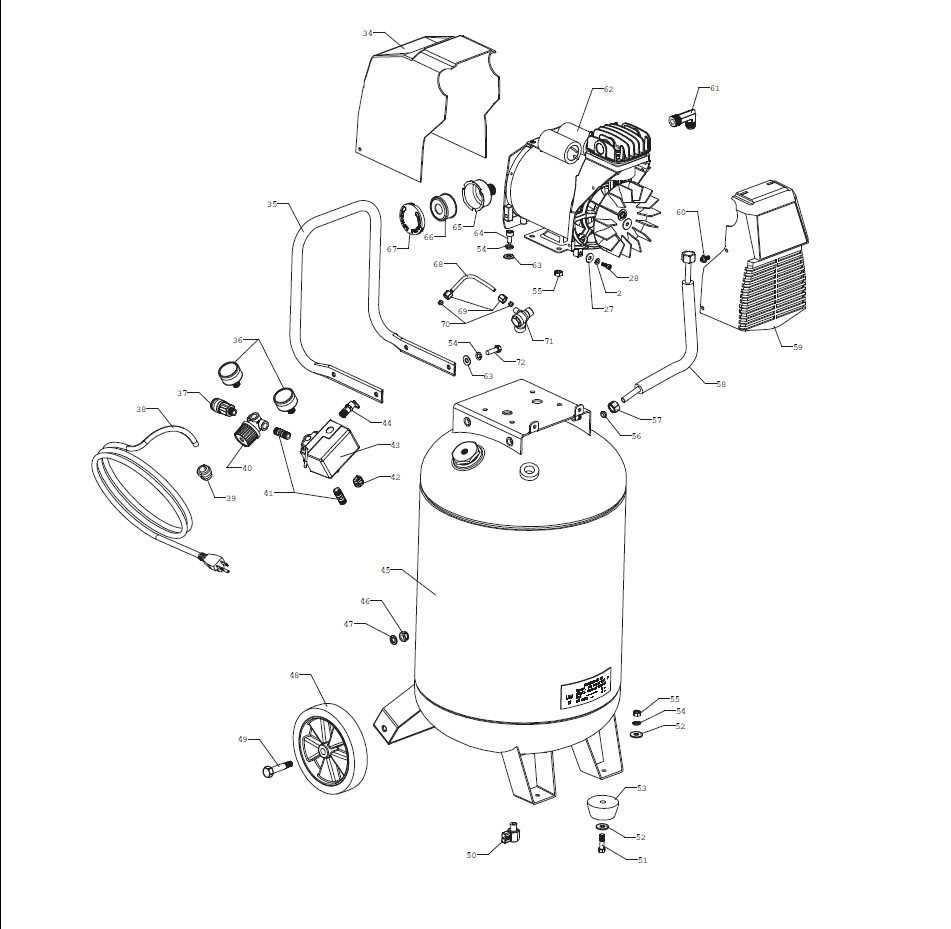 porter cable air compressor parts diagram