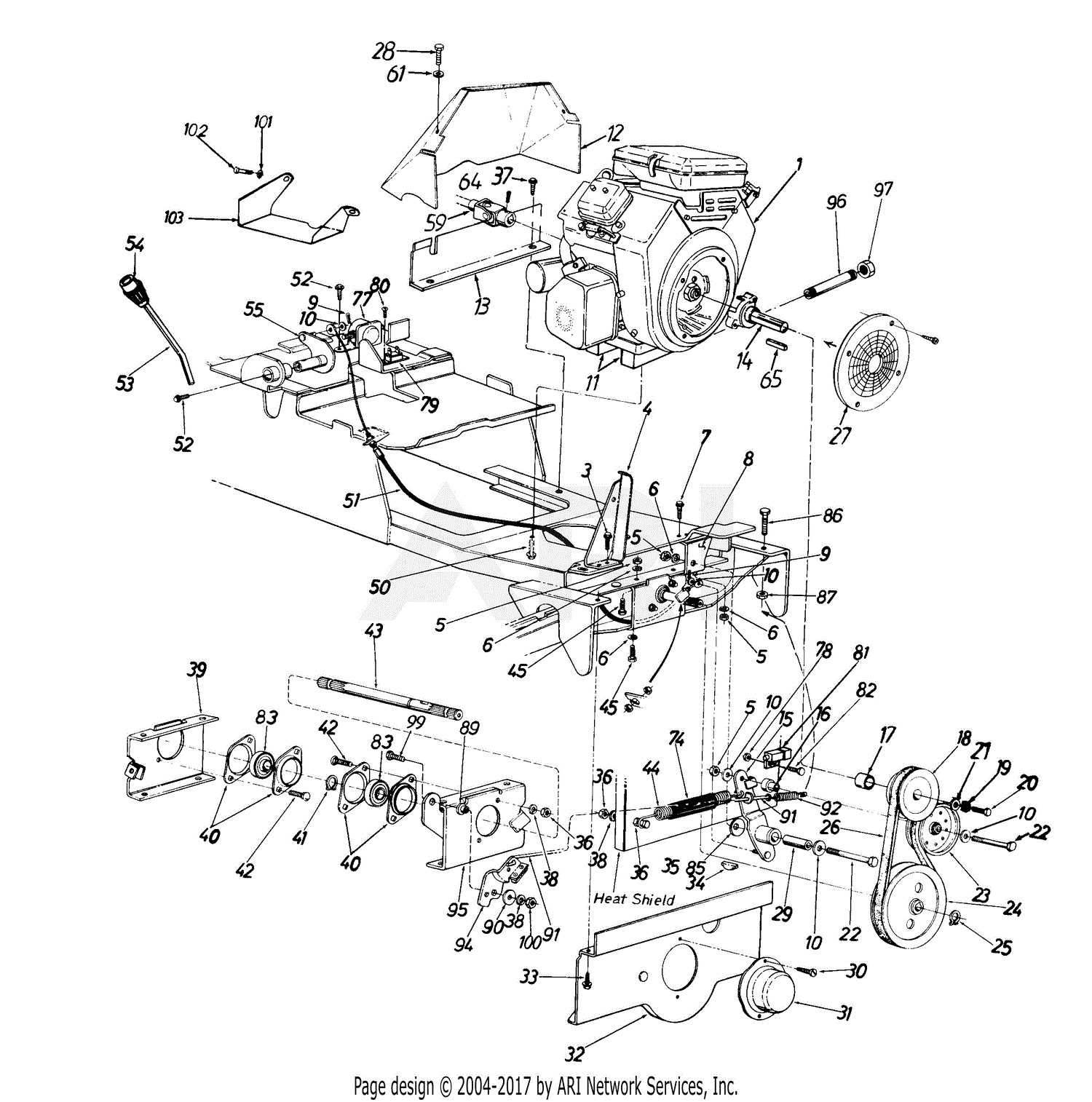 john deere 102 parts diagram