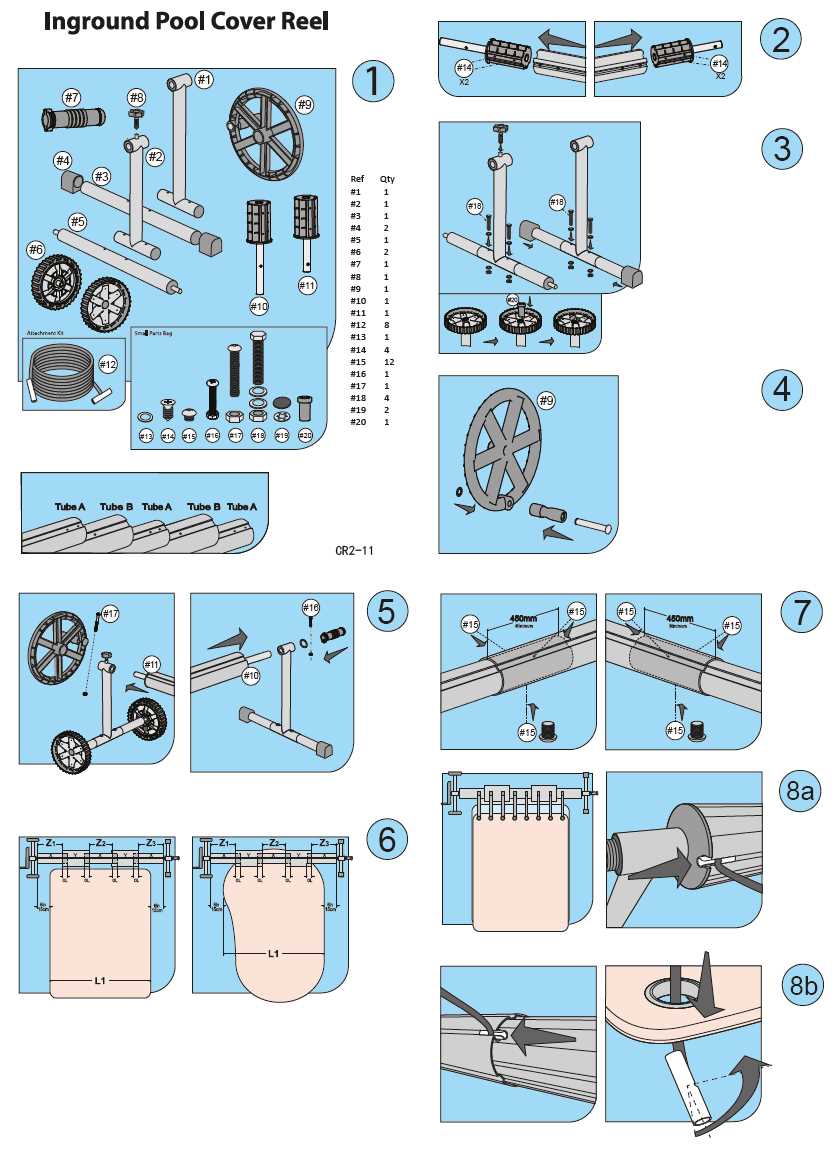 inground pool parts diagram