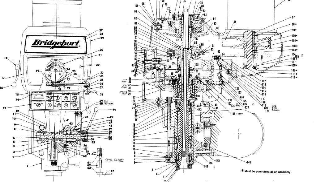 bridgeport parts diagram