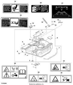 john deere 7 iron deck parts diagram