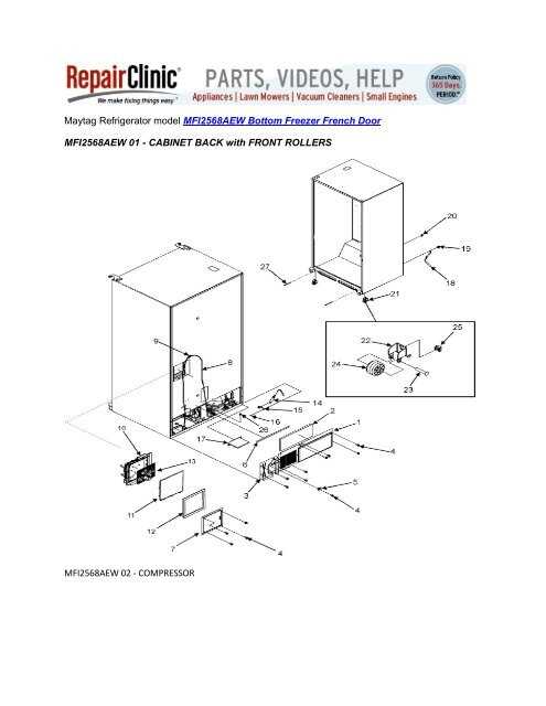 maytag fridge parts diagram