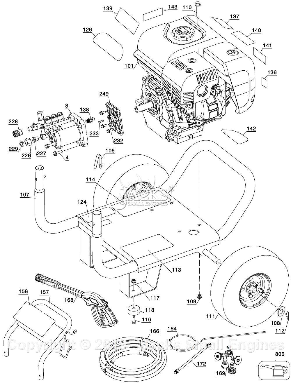 honda power washer parts diagram