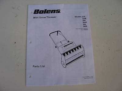 bolens snowblower parts diagram